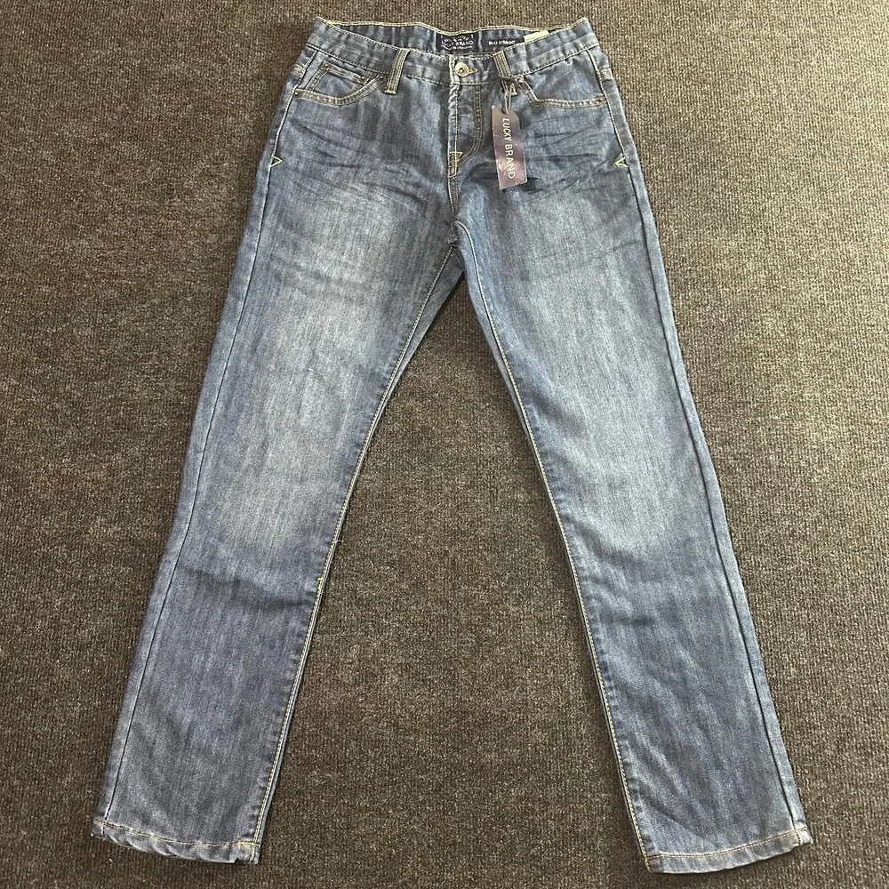 Lucky Brand Jeans Boys 14 (28x29) Blue Denim Classic Straight Stretch School NWT